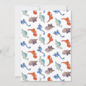 Schattigee Baby Dinosaurus Pattern Print Gepersona Kaart (Achterkant)