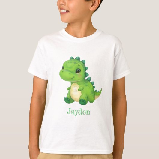 Schattigee Baby dinosaurus T-shirt voor peuters (Voorkant)