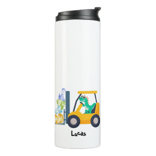 Schattigee baby dinosaurus tractor Truck School ki Thermosbeker