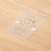 Schattigee Baby Dove Baby shower Acryl Uitnodiging (Laagn)