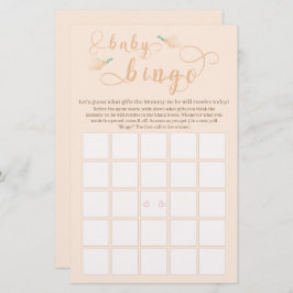 Schattigee Baby Dove Baby shower Bingo Game Flyer