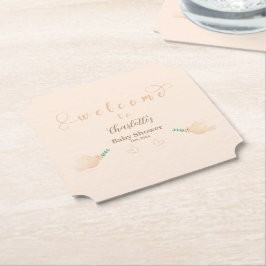 Schattigee Baby Dove Baby shower Kartonnen Onderzetters