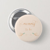 Schattigee Baby Dove Baby shower Mama-to-be Button (Voorkant /achterkant)
