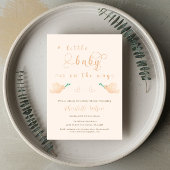 Schattigee Baby Dove Baby shower Uitnodiging