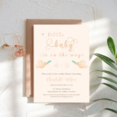 Schattigee Baby Dove Baby shower Uitnodiging