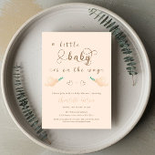 Schattigee Baby Dove Baby shower Uitnodiging