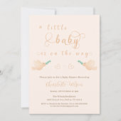 Schattigee Baby Dove Baby shower Uitnodiging (Voorkant)