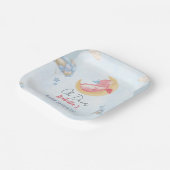 Schattigee baby draak dinosaurus Ballon baby showe Papieren Bordje (Gebogen)