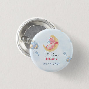 Schattigee baby draak dinosaurus Ballon baby showe Ronde Button 3,2 Cm