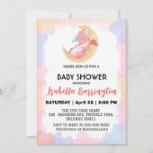 Schattigee baby draak dinosaurus ballon meisje bab kaart (Voorkant)