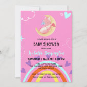 Schattigee baby draak dinosaurus ballon meisje bab kaart (Voorkant)