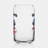 Schattigee baby-draak in de ruimtehelm! 🐉✨ blikvorm glas (Links)