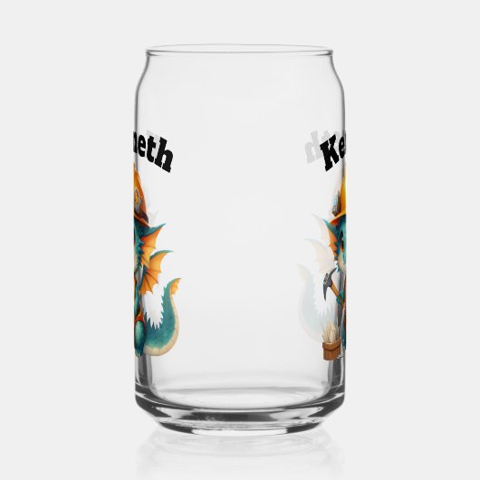 Schattigee baby-draak in een werkplaats blikvorm glas (Rechts)