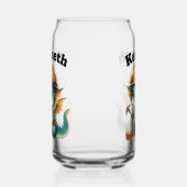 Schattigee baby-draak in een werkplaats blikvorm glas (Links)