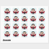 Schattigee Baby Dracula Vierkante Sticker (Vel)