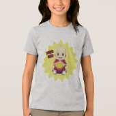 Schattigee baby dragen football speler outfit Tri-Blend shirt (Voorkant)