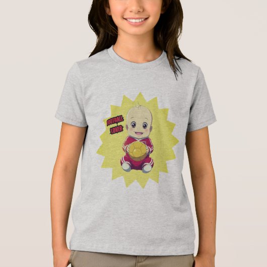 Schattigee baby dragen football speler outfit Tri-Blend shirt (Voorkant)