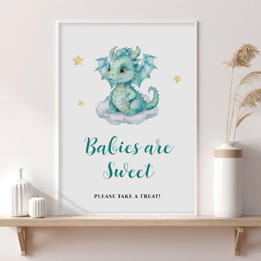 Schattigee Baby Dragon Baby's zijn zoet Poster
