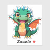 Schattigee Baby Dragon Cartoon Karakter Sticker (Vel)