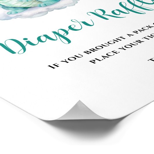Schattigee Baby Dragon Diaper Raffle Poster (Hoek)