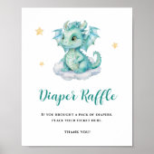 Schattigee Baby Dragon Diaper Raffle Poster (Voorkant)
