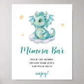 Schattigee Baby Dragon Mimosa Bar Poster (Voorkant)