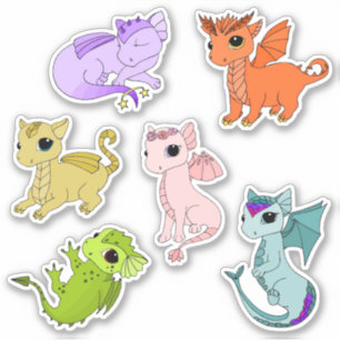 Schattigee Baby Dragon zodiac stickers