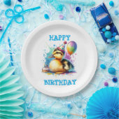 Schattigee baby Duck Happy Birthda Papieren Bordje (Feest)