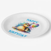 Schattigee baby Duck Happy Birthda Papieren Bordje (Gekanteld)
