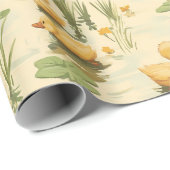 Schattigee Baby Ducks op een vijver Cadeaupapier (Rol Hoek)