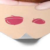 Schattigee baby eekhoorn aankondiging Baby meisje  Poster (Hoek)