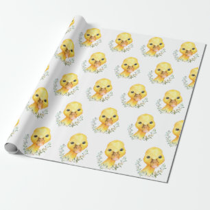Schattigee baby-eend cadeaupapier