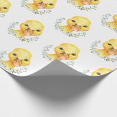 Schattigee baby-eend cadeaupapier (Hoek)