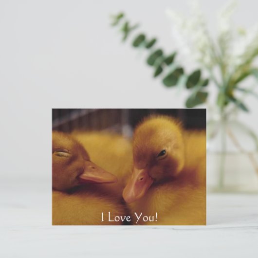 Schattigee baby-eenden feestdagenkaart (Staand voorkant)