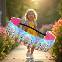 Schattigee baby eenhoorn en regenboog, meisjes
