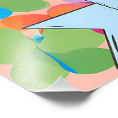 Schattigee Baby eenhoorn vlinder aangepaste naam Foto Afdruk (Hoek)