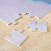 Schattigee baby eenhoorn zitplaats op een wolk en  legpuzzel (Zijkant)