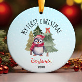 Schattigee baby eerste Kerst pinguin Keramisch Ornament