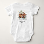 Schattigee Baby Eerste Kerstherten Bloemen Modern Romper (Achterkant)
