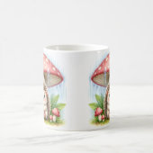 Schattigee Baby egel onder paddenstoelenparaplu Koffiemok (Center)