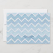 Schattigee Baby Elephant Boy Douche Chevron Stripe Kaart (Achterkant)