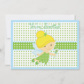 Schattigee, Baby Fairy verjaardagsfeestuitnodiging Kaart (Achterkant)