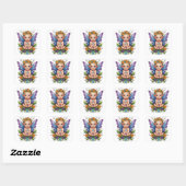 Schattigee Baby Fairy Vierkante Sticker (Vel)