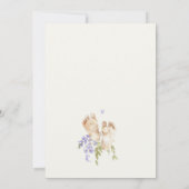 Schattigee Baby Feet Blauwe Bloemen Blauwe Bloemen Kaart (Achterkant)