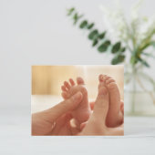 Schattigee Baby feties! neutraal briefkaart (Staand voorkant)