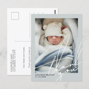 Schattigee Baby foto doop dank u Briefkaart