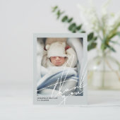 Schattigee Baby foto doop dank u Briefkaart (Staand voorkant)