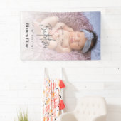 Schattigee Baby Foto Doop Welkomstbord Banner (Insitu)