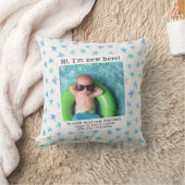 Schattigee Baby Foto Geboortestatistieken Kwekerij Kussen (Deken)