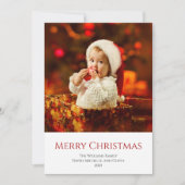 Schattigee Baby foto Moderne eerste kerst Feestdagenkaart (Voorkant)